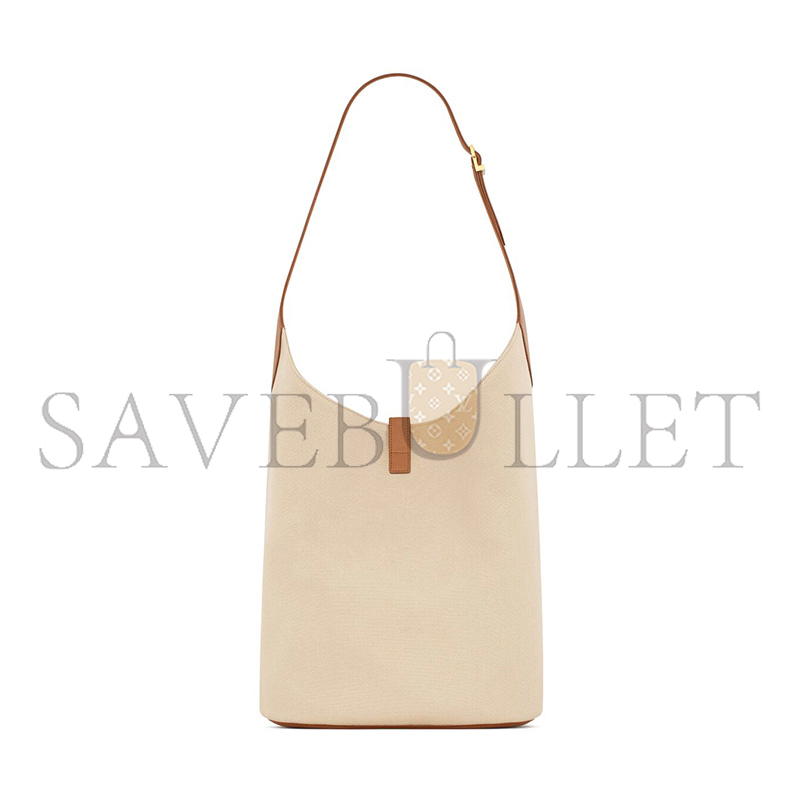 YSL LE 5 À 7 HOBO IN CANVAS AND LEATHER 793088FAC7T9856 (44*32*3cm)