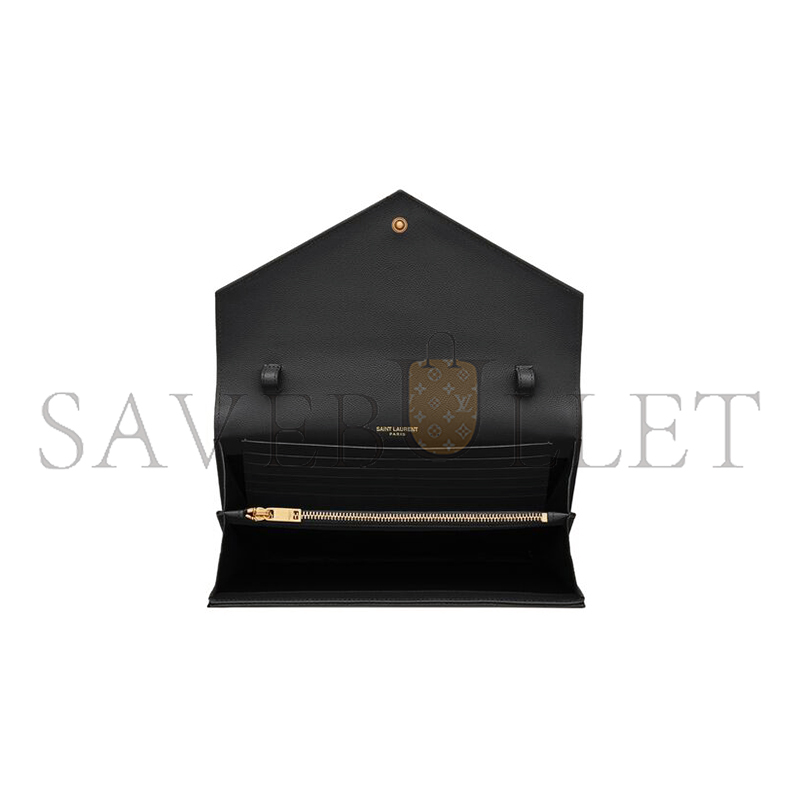 YSL CLASSIC CASSANDRE CHAIN WALLET IN GRAIN DE POUDRE LEATHER 377828BOW011000 (22.5*14*4cm) YSL CLASSIC CASSANDRE CHAIN WALLET IN GRAIN DE POUDRE LEATHER 377828BOW011000 (22.5*14*4cm)