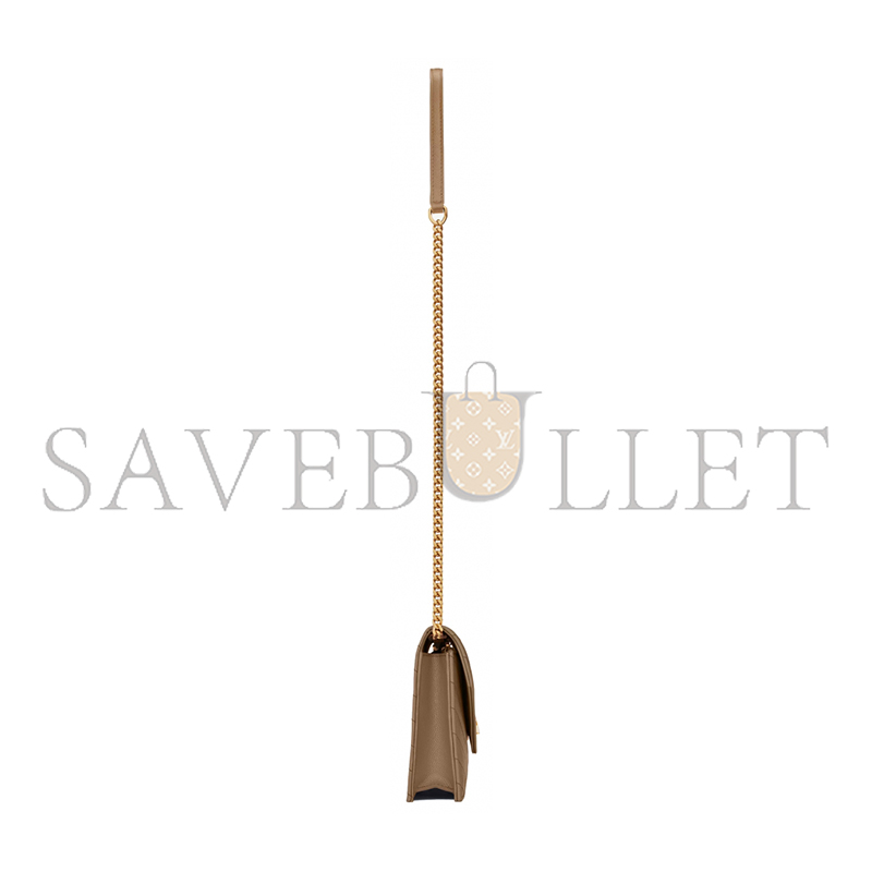 YSL CASSANDRE ENVELOPE CHAIN WALLET IN GRAIN DE POUDRE LEATHER 742920BOW012346 (19*12.5*3.5cm)
