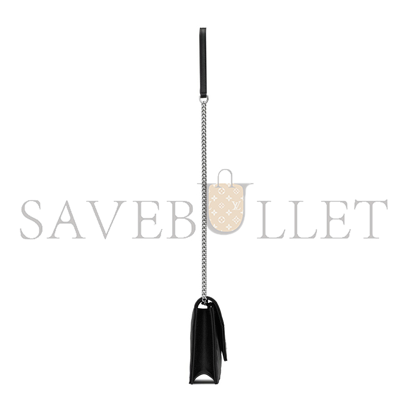 YSL CASSANDRE ENVELOPE CHAIN WALLET IN GRAIN DE POUDRE LEATHER 742920BOW021000 (19*12.5*3.5cm) YSL CASSANDRE ENVELOPE CHAIN WALLET IN GRAIN DE POUDRE LEATHER 742920BOW021000 (19*12.5*3.5cm)