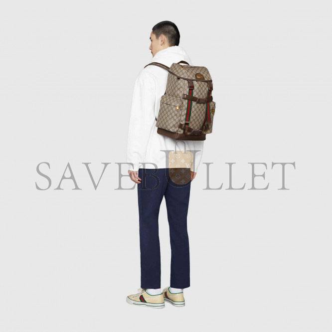 GUCCI GG SKATEBOARD BACKPACK WITH WEB 690999 (42*34*16cm) GUCCI GG SKATEBOARD BACKPACK WITH WEB 690999 (42*34*16cm)