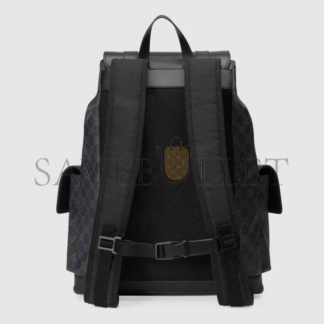 GUCCI GG BLACK BACKPACK 495563 (42*34*16cm) GUCCI GG BLACK BACKPACK 495563 (42*34*16cm)