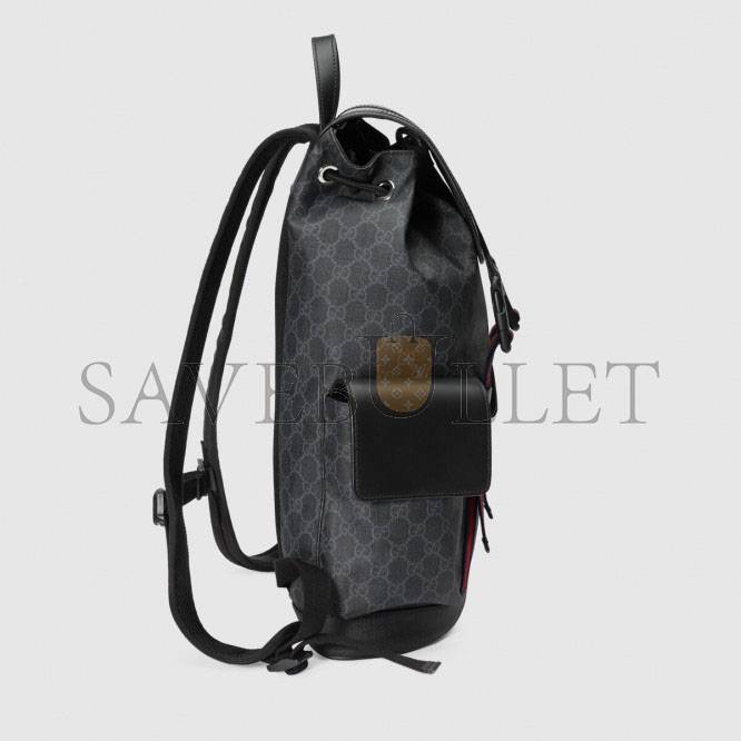 GUCCI GG BLACK BACKPACK 495563 (42*34*16cm) GUCCI GG BLACK BACKPACK 495563 (42*34*16cm)