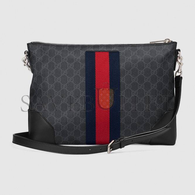 GUCCI GG BLACK MESSENGER 474139 (35.5*25*4cm) GUCCI GG BLACK MESSENGER 474139 (35.5*25*4cm)