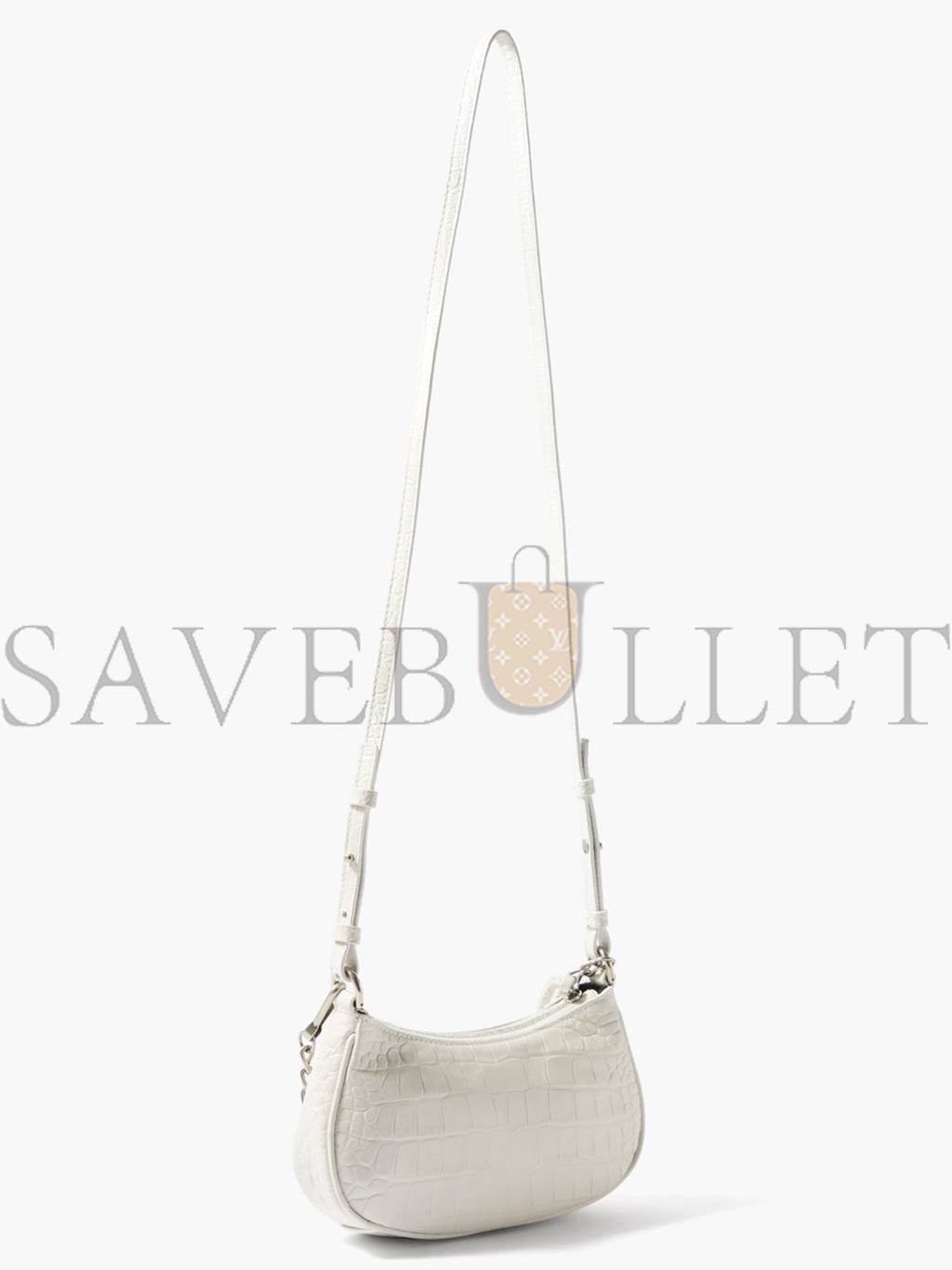 BALENCIAGA WHITE LE CAGOLE XS STUDDED LEATHER SHOULDER BAG  MATCHESFASHION US (25.6*11.4*7.3cm)