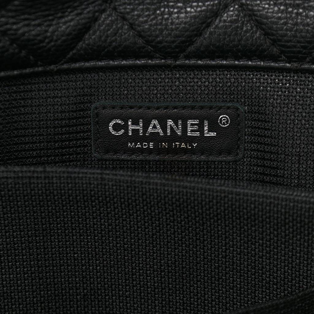 CHANEL CALFSKIN QUILTED XXL TRAVEL FLAP BAG BLACK SILVER HARDWARE (45*28*15cm) CHANEL CALFSKIN QUILTED XXL TRAVEL FLAP BAG BLACK SILVER HARDWARE (45*28*15cm)
