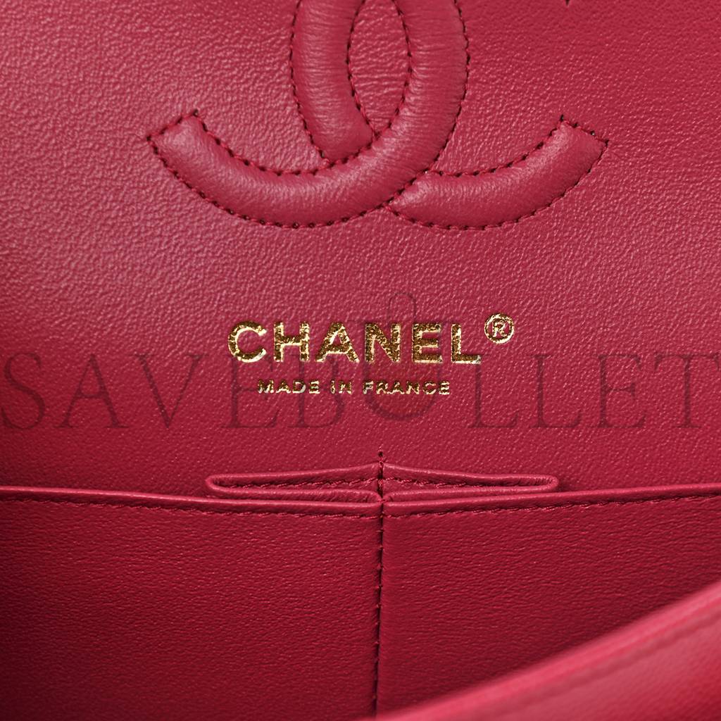 CHANEL CAVIAR QUILTED SMALL DOUBLE FLAP DARK PINK GOLD HARDWARE (23*13*6cm) CHANEL CAVIAR QUILTED SMALL DOUBLE FLAP DARK PINK GOLD HARDWARE (23*13*6cm)