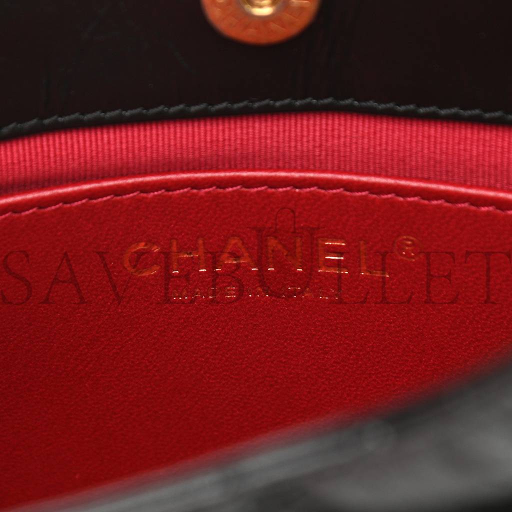 CHANEL SHINY CRUMPLED CALFSKIN QUILTED SMALL HOBO BLACK (18*15*6cm) CHANEL SHINY CRUMPLED CALFSKIN QUILTED SMALL HOBO BLACK (18*15*6cm)