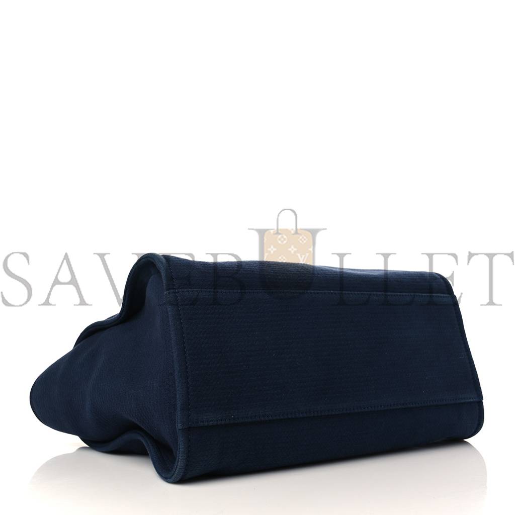 CHANEL MIXED FIBERS CALFSKIN MEDIUM DEAUVILLE TOTE NAVY BLUE (38*29*23cm) CHANEL MIXED FIBERS CALFSKIN MEDIUM DEAUVILLE TOTE NAVY BLUE (38*29*23cm)