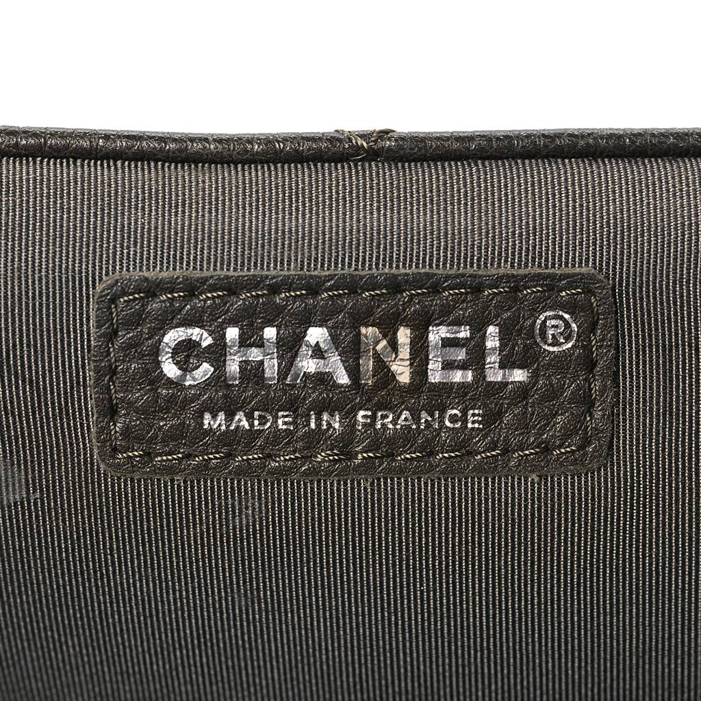 CHANEL CALFSKIN QUILTED XXL TRAVEL FLAP BAG KHAKI SILVER HARDWARE (46*28*14cm) CHANEL CALFSKIN QUILTED XXL TRAVEL FLAP BAG KHAKI SILVER HARDWARE (46*28*14cm)