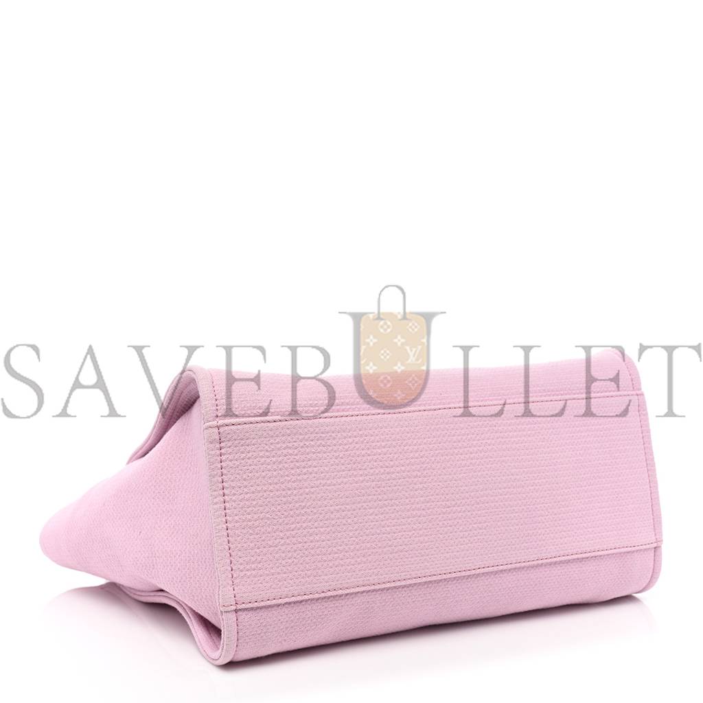 CHANEL MIXED FIBERS MEDIUM DEAUVILLE TOTE PINK (38*28*19cm) CHANEL MIXED FIBERS MEDIUM DEAUVILLE TOTE PINK (38*28*19cm)