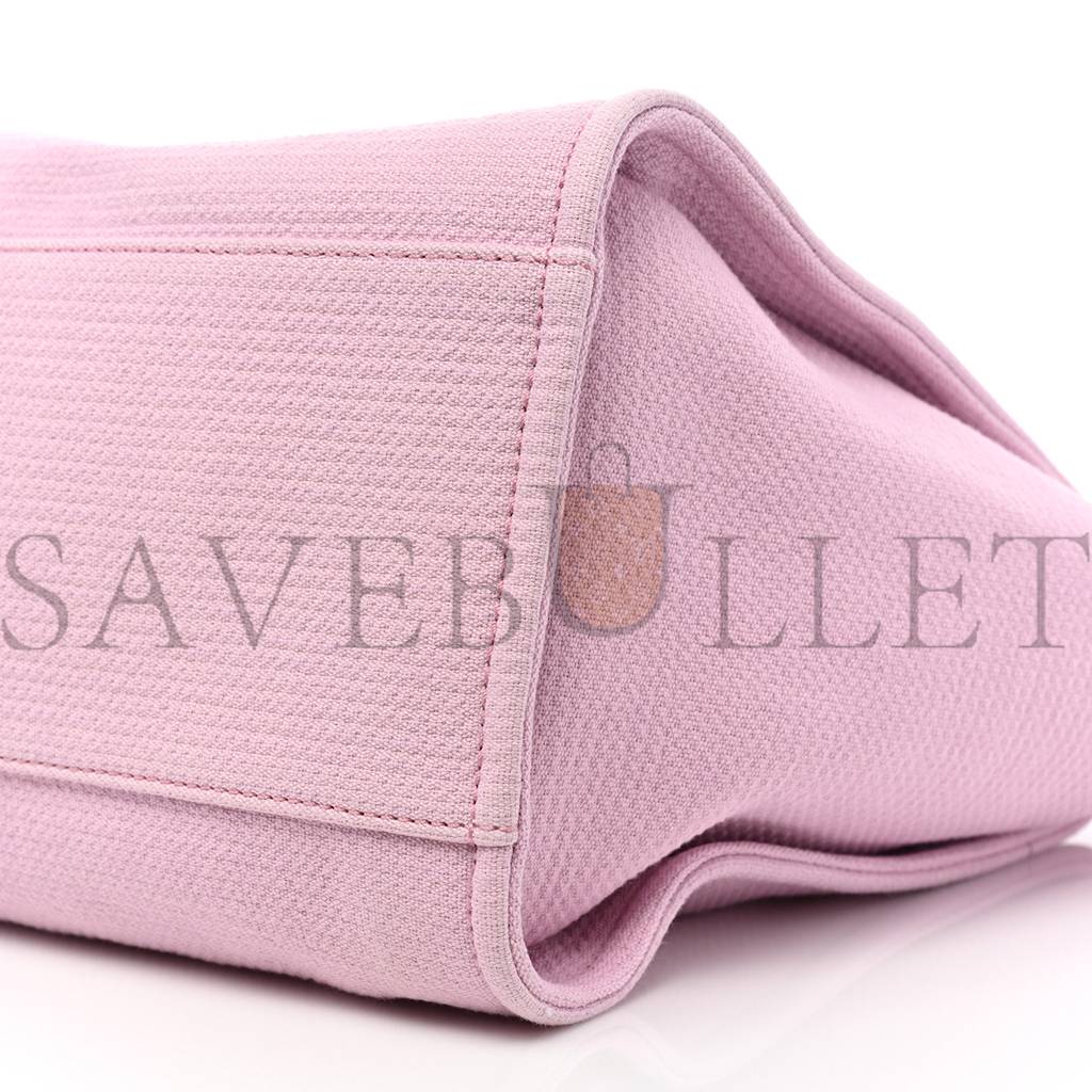 CHANEL MIXED FIBERS MEDIUM DEAUVILLE TOTE PINK (38*28*19cm) CHANEL MIXED FIBERS MEDIUM DEAUVILLE TOTE PINK (38*28*19cm)
