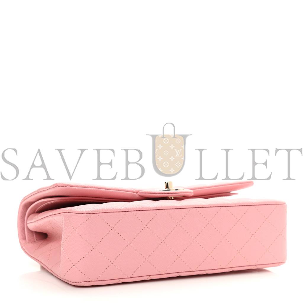 CHANEL CAVIAR QUILTED MEDIUM DOUBLE FLAP PINK (25*15*6cm) CHANEL CAVIAR QUILTED MEDIUM DOUBLE FLAP PINK (25*15*6cm)