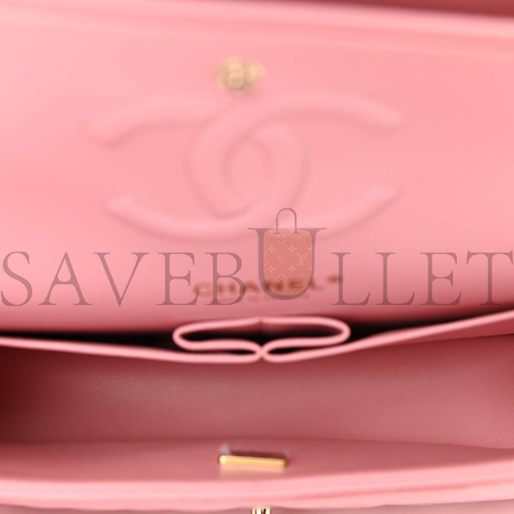 CHANEL CAVIAR QUILTED MEDIUM DOUBLE FLAP PINK (25*15*6cm) CHANEL CAVIAR QUILTED MEDIUM DOUBLE FLAP PINK (25*15*6cm)