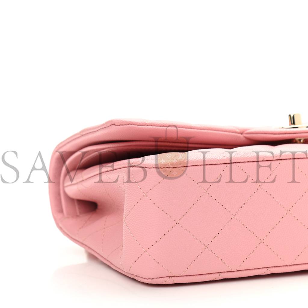 CHANEL CAVIAR QUILTED MEDIUM DOUBLE FLAP PINK (25*15*6cm) CHANEL CAVIAR QUILTED MEDIUM DOUBLE FLAP PINK (25*15*6cm)