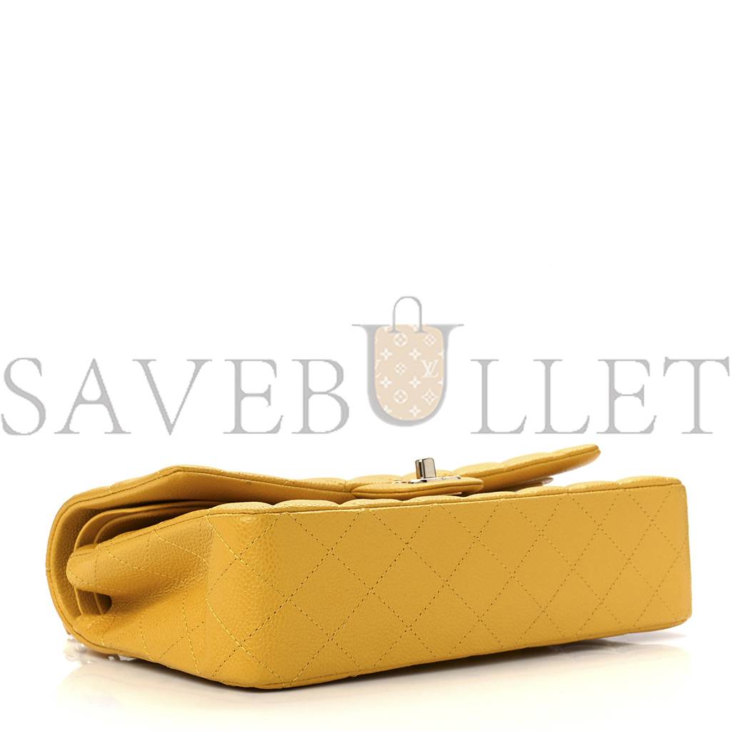 CHANEL CAVIAR QUILTED MEDIUM DOUBLE FLAP YELLOW (25*15*6cm) CHANEL CAVIAR QUILTED MEDIUM DOUBLE FLAP YELLOW (25*15*6cm)