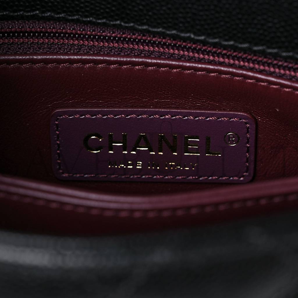 CHANEL CAVIAR QUILTED EXTRA MINI COCO HANDLE FLAP BLACK SILVER HARDWARE (18*13*9cm) CHANEL CAVIAR QUILTED EXTRA MINI COCO HANDLE FLAP BLACK SILVER HARDWARE (18*13*9cm)