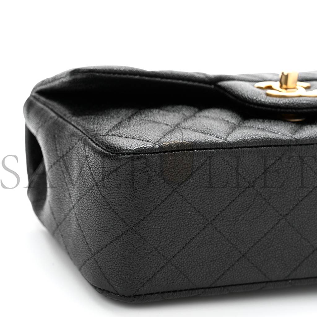 CHANEL CAVIAR QUILTED MINI TOP HANDLE RECTANGULAR FLAP BLACK GOLD HARDWARE (20*12*7cm) CHANEL CAVIAR QUILTED MINI TOP HANDLE RECTANGULAR FLAP BLACK GOLD HARDWARE (20*12*7cm)
