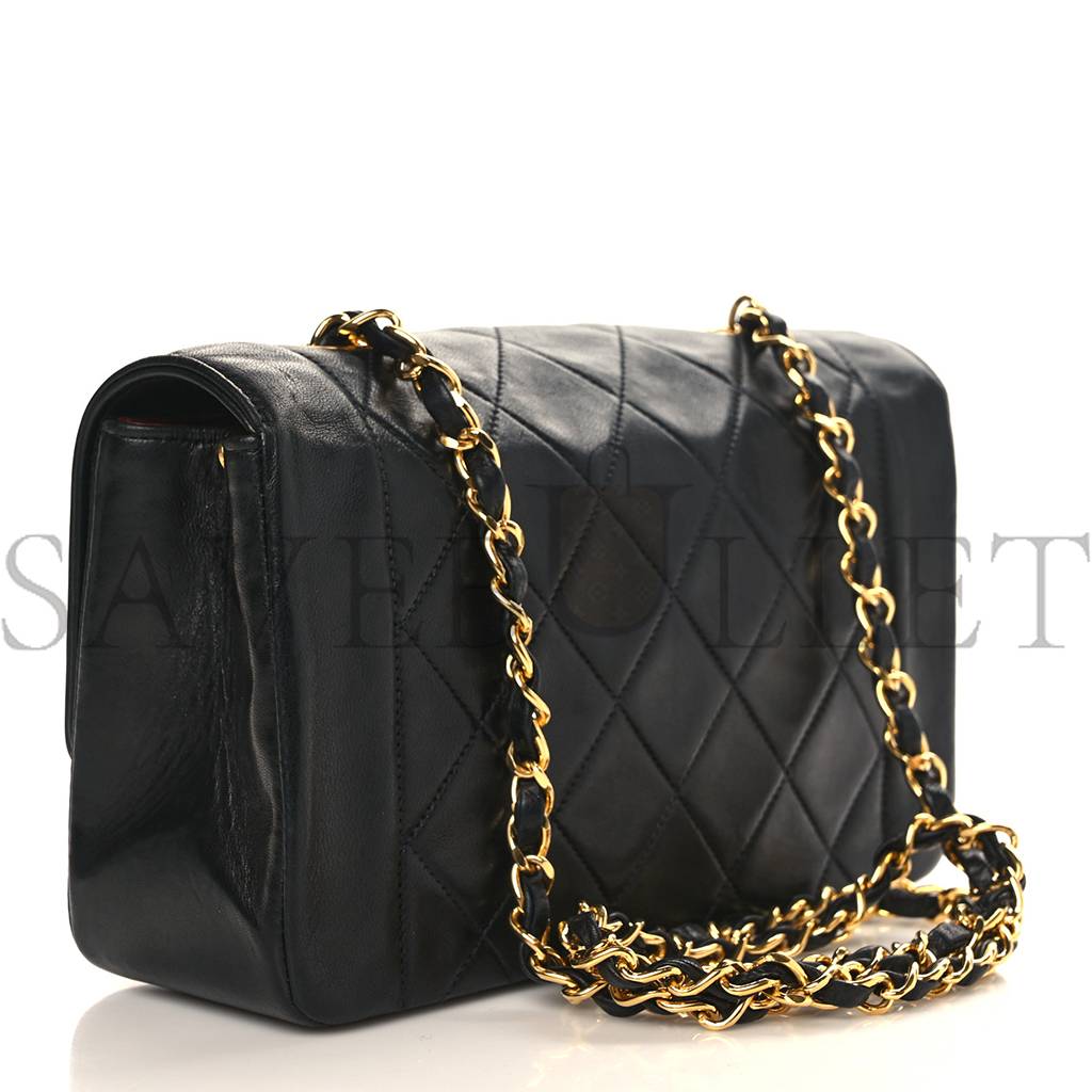 CHANEL LAMBSKIN QUILTED SMALL SINGLE FLAP BLACK GOLD HARDWARE (23*15*5cm) CHANEL LAMBSKIN QUILTED SMALL SINGLE FLAP BLACK GOLD HARDWARE (23*15*5cm)