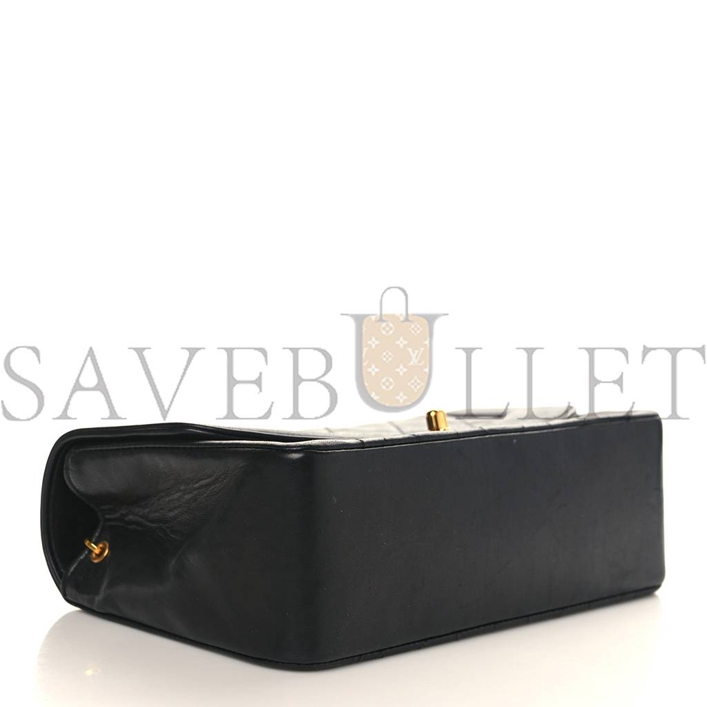 CHANEL LAMBSKIN QUILTED SMALL SINGLE FLAP BLACK GOLD HARDWARE (23*15*5cm) CHANEL LAMBSKIN QUILTED SMALL SINGLE FLAP BLACK GOLD HARDWARE (23*15*5cm)