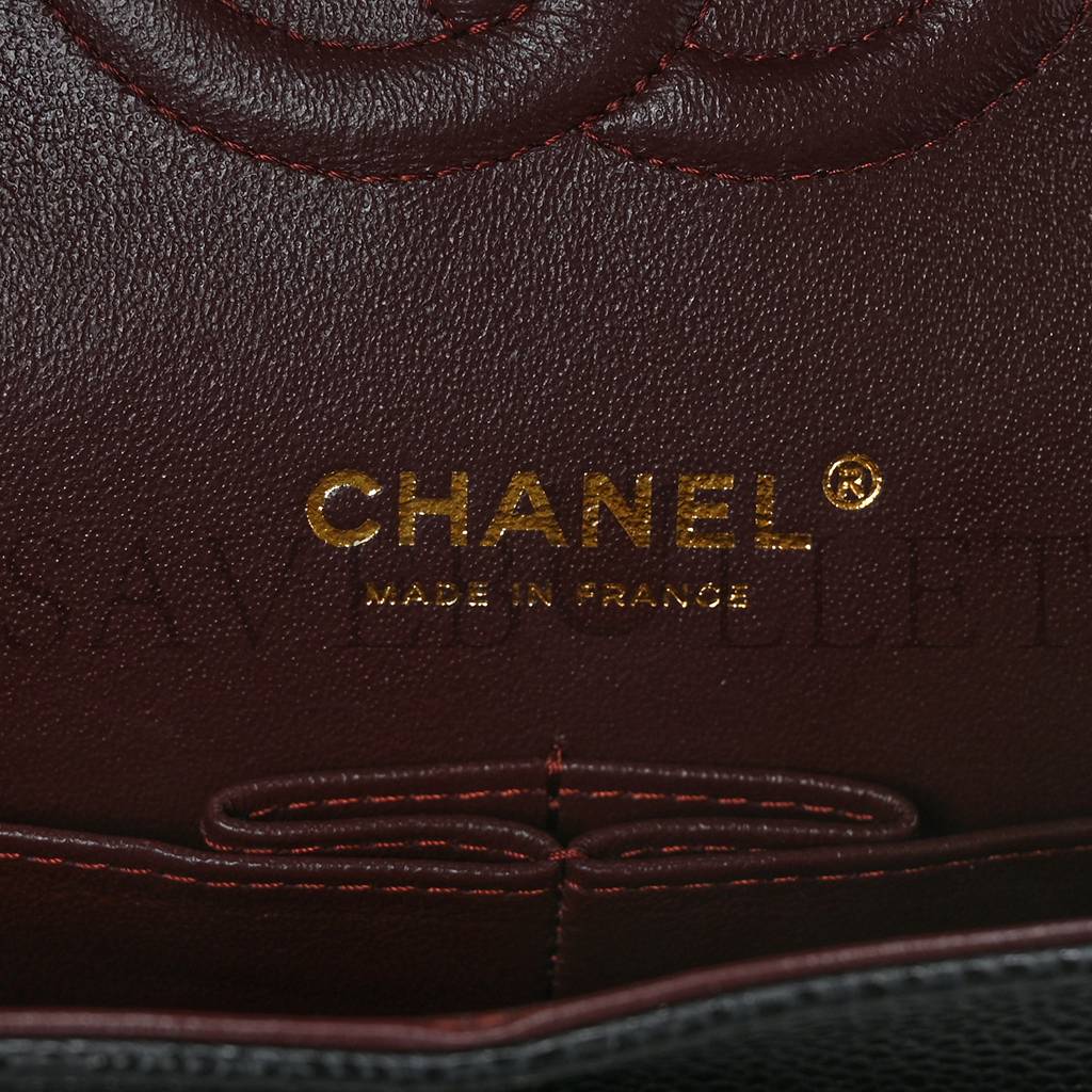CHANEL CAVIAR QUILTED MEDIUM DOUBLE FLAP BLACK GOLD HARDWARE (25*16*6cm) CHANEL CAVIAR QUILTED MEDIUM DOUBLE FLAP BLACK GOLD HARDWARE (25*16*6cm)