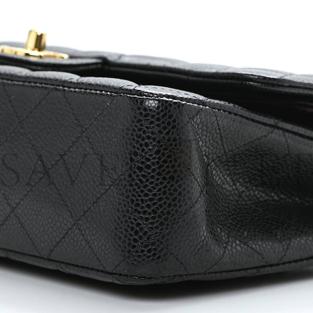 CHANEL CAVIAR QUILTED MEDIUM DOUBLE FLAP BLACK GOLD HARDWARE (25*16*6cm) CHANEL CAVIAR QUILTED MEDIUM DOUBLE FLAP BLACK GOLD HARDWARE (25*16*6cm)
