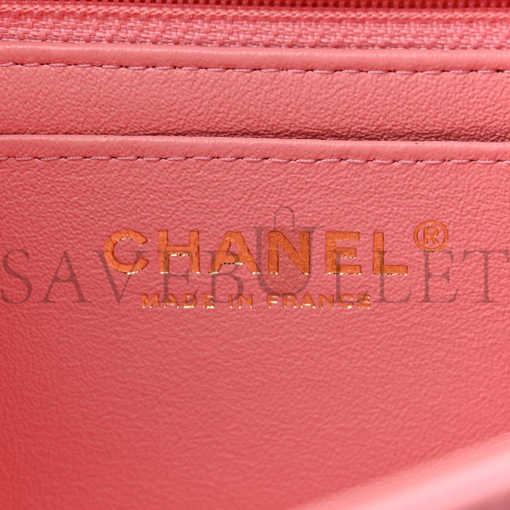 CHANEL LAMBSKIN QUILTED MINI RECTANGULAR FLAP PINK GOLD HARDWARE (20*11*6cm) CHANEL LAMBSKIN QUILTED MINI RECTANGULAR FLAP PINK GOLD HARDWARE (20*11*6cm)