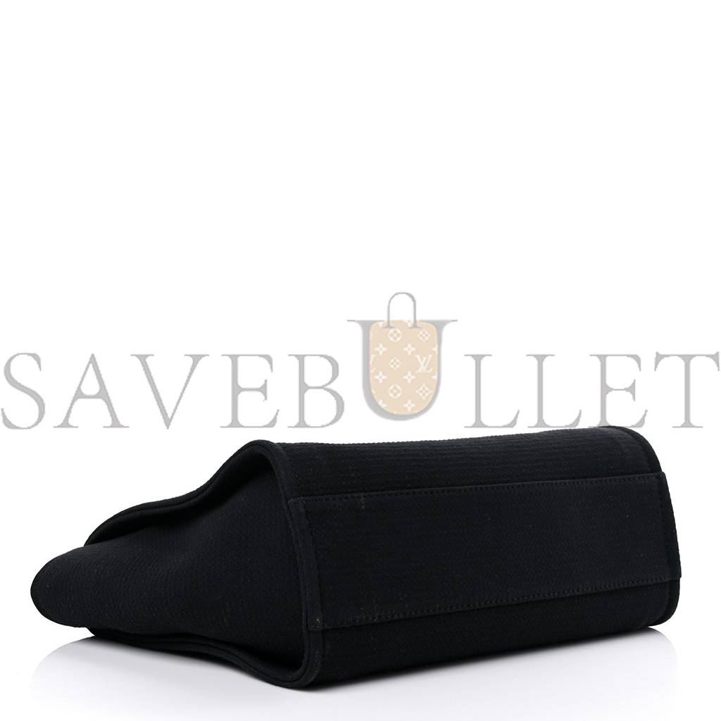 CHANEL MIXED FIBERS SMALL DEAUVILLE TOTE BLACK (34*29*15cm) CHANEL MIXED FIBERS SMALL DEAUVILLE TOTE BLACK (34*29*15cm)