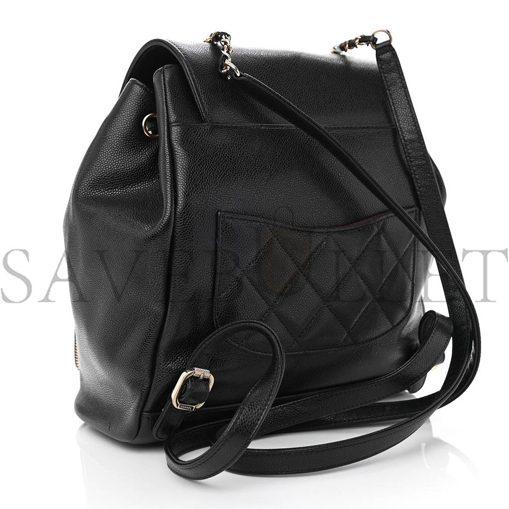 CHANEL CAVIAR QUILTED BUSINESS AFFINITY BACKPACK BLACK ROSE GOLD HARDWARE (23*23*15cm) CHANEL CAVIAR QUILTED BUSINESS AFFINITY BACKPACK BLACK ROSE GOLD HARDWARE (23*23*15cm)