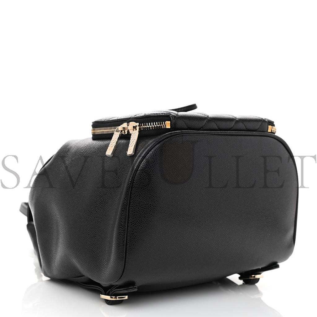 CHANEL CAVIAR QUILTED BUSINESS AFFINITY BACKPACK BLACK ROSE GOLD HARDWARE (23*23*15cm) CHANEL CAVIAR QUILTED BUSINESS AFFINITY BACKPACK BLACK ROSE GOLD HARDWARE (23*23*15cm)