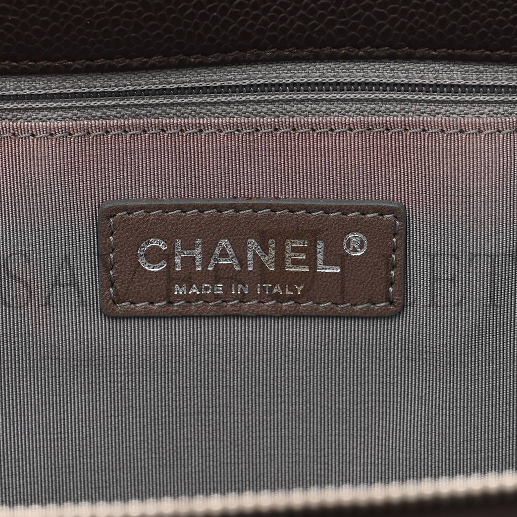 CHANEL CAVIAR QUILTED XL TIMELESS CC SOFT TOTE DARK BROWN (33*20*13cm) CHANEL CAVIAR QUILTED XL TIMELESS CC SOFT TOTE DARK BROWN (33*20*13cm)
