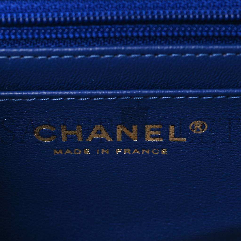 CHANEL LAMBSKIN QUILTED MINI TOP HANDLE RECTANGULAR FLAP BLUE ROSE GOLD HARDWARE (20*12*6cm) CHANEL LAMBSKIN QUILTED MINI TOP HANDLE RECTANGULAR FLAP BLUE ROSE GOLD HARDWARE (20*12*6cm)