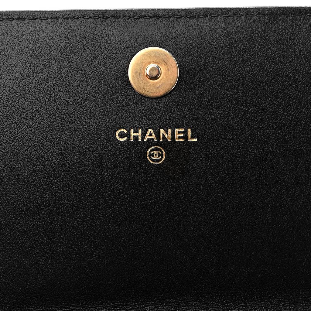 CHANEL CAVIAR QUILTED BOY WALLET ON CHAIN WOC BLACK GOLD HARDWARE (19*13*5cm) CHANEL CAVIAR QUILTED BOY WALLET ON CHAIN WOC BLACK GOLD HARDWARE (19*13*5cm)