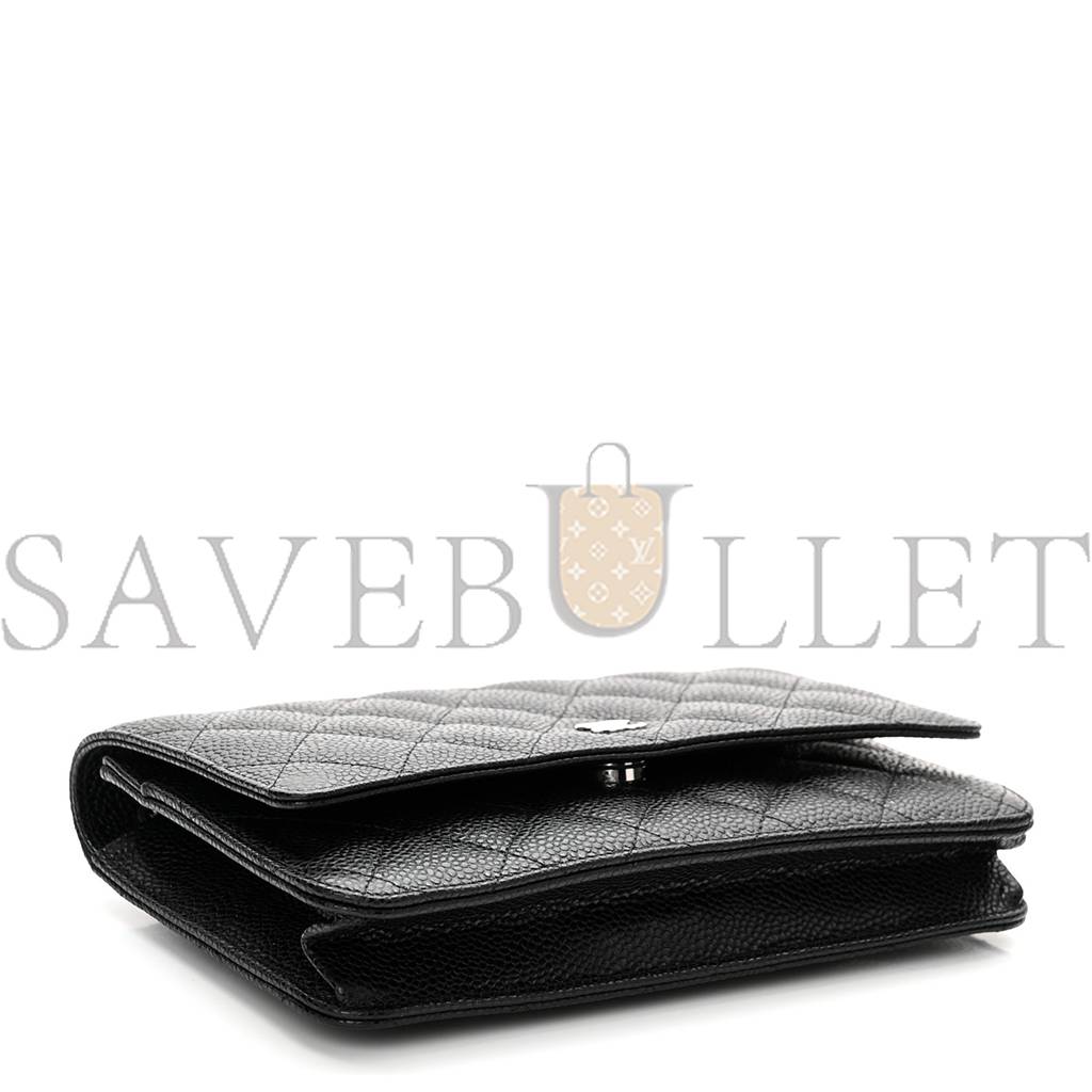 CHANEL CAVIAR QUILTED LARGE COCO HANDLE FLAP BLACK SILVER HARDWARE (20*13*4cm) CHANEL CAVIAR QUILTED LARGE COCO HANDLE FLAP BLACK SILVER HARDWARE (20*13*4cm)