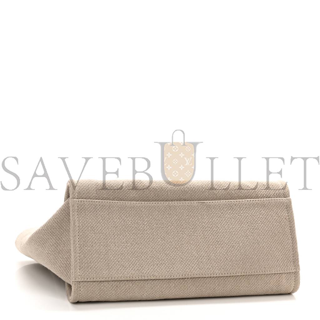 CHANEL MIXED FIBERS MEDIUM DEAUVILLE TOTE BEIGE BLACK (38*28*20cm) CHANEL MIXED FIBERS MEDIUM DEAUVILLE TOTE BEIGE BLACK (38*28*20cm)