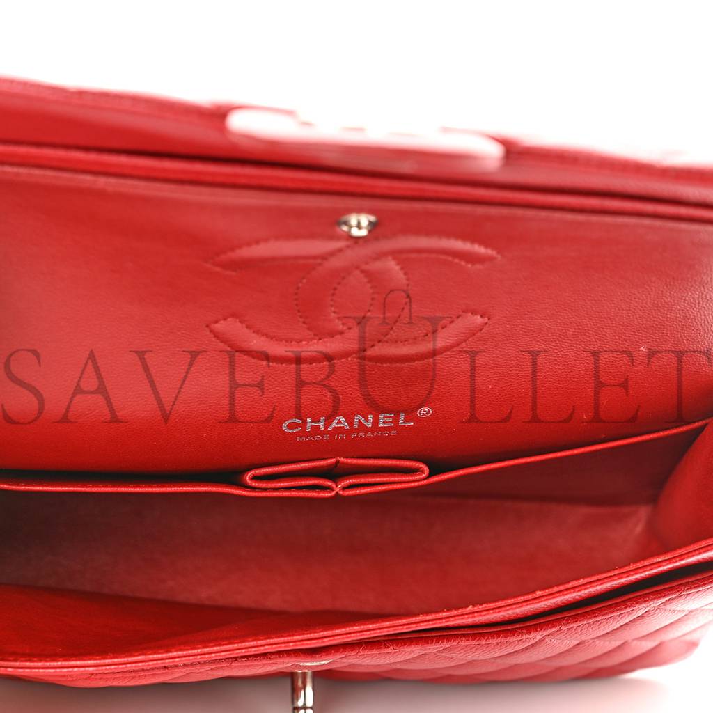 CHANEL CAVIAR QUILTED MEDIUM DOUBLE FLAP RED ROSE GOLD HARDWARE (25*15*6cm) CHANEL CAVIAR QUILTED MEDIUM DOUBLE FLAP RED ROSE GOLD HARDWARE (25*15*6cm)