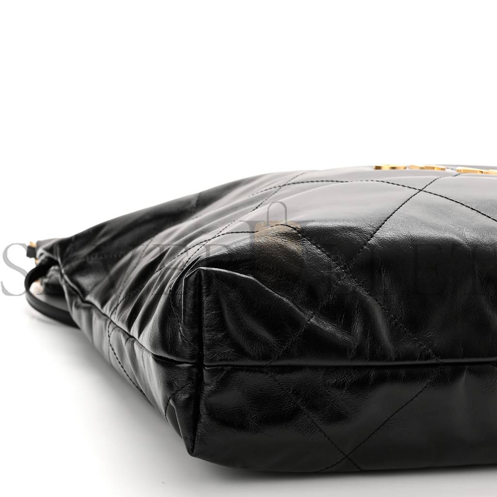 CHANEL SHINY CALFSKIN QUILTED CHANEL 22 BLACK (37*35*7cm) CHANEL SHINY CALFSKIN QUILTED CHANEL 22 BLACK (37*35*7cm)