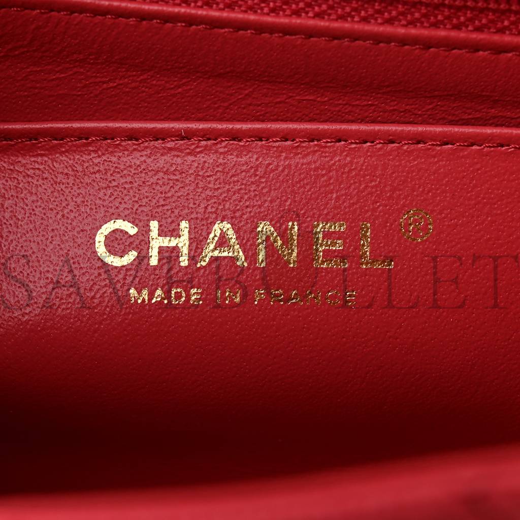 CHANEL CAVIAR QUILTED MINI RECTANGULAR FLAP DARK PINK ROSE GOLD HARDWARE (20*13*6cm) CHANEL CAVIAR QUILTED MINI RECTANGULAR FLAP DARK PINK ROSE GOLD HARDWARE (20*13*6cm)