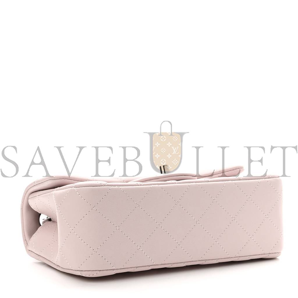 CHANEL LAMBSKIN QUILTED MINI RECTANGULAR FLAP LIGHT PURPLE SILVER HARDWARE (20*13*6cm) CHANEL LAMBSKIN QUILTED MINI RECTANGULAR FLAP LIGHT PURPLE SILVER HARDWARE (20*13*6cm)