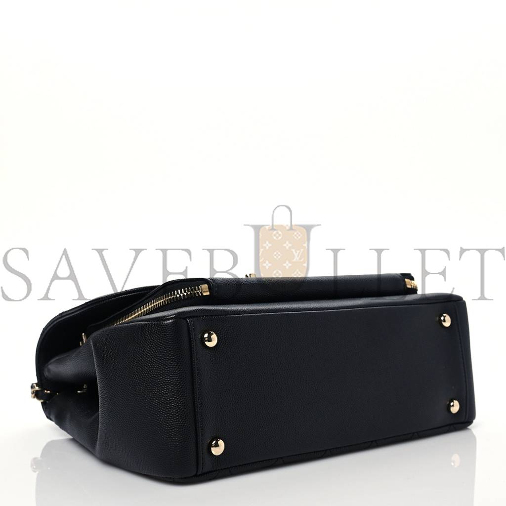 CHANEL CAVIAR QUILTED LARGE BUSINESS AFFINITY FLAP BLACK ROSE GOLD HARDWARE (27*19*9cm) CHANEL CAVIAR QUILTED LARGE BUSINESS AFFINITY FLAP BLACK ROSE GOLD HARDWARE (27*19*9cm)