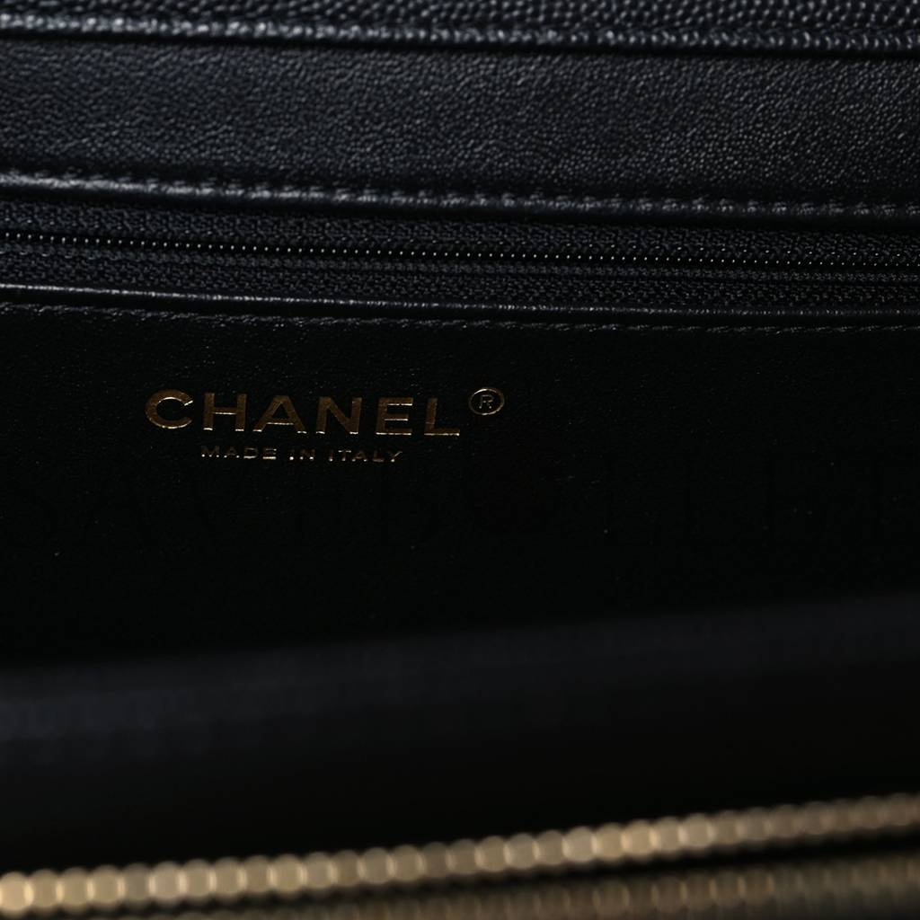 CHANEL CAVIAR QUILTED LARGE BUSINESS AFFINITY FLAP BLACK ROSE GOLD HARDWARE (27*19*9cm) CHANEL CAVIAR QUILTED LARGE BUSINESS AFFINITY FLAP BLACK ROSE GOLD HARDWARE (27*19*9cm)