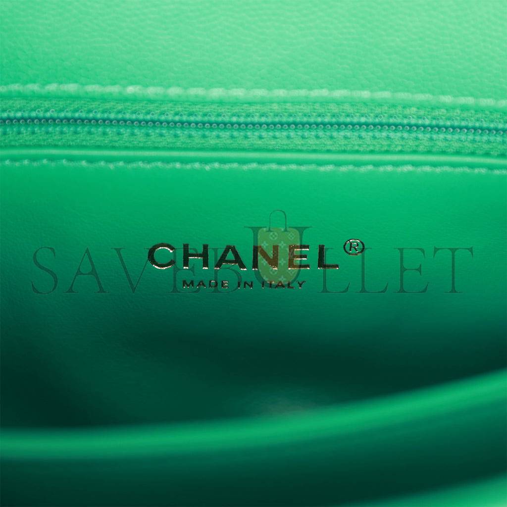 CHANEL SMALL COCO HANDLE FLAP BAG GREEN CAVIAR LIGHT GOLD HARDWARE (23*15*10cm) CHANEL SMALL COCO HANDLE FLAP BAG GREEN CAVIAR LIGHT GOLD HARDWARE (23*15*10cm)