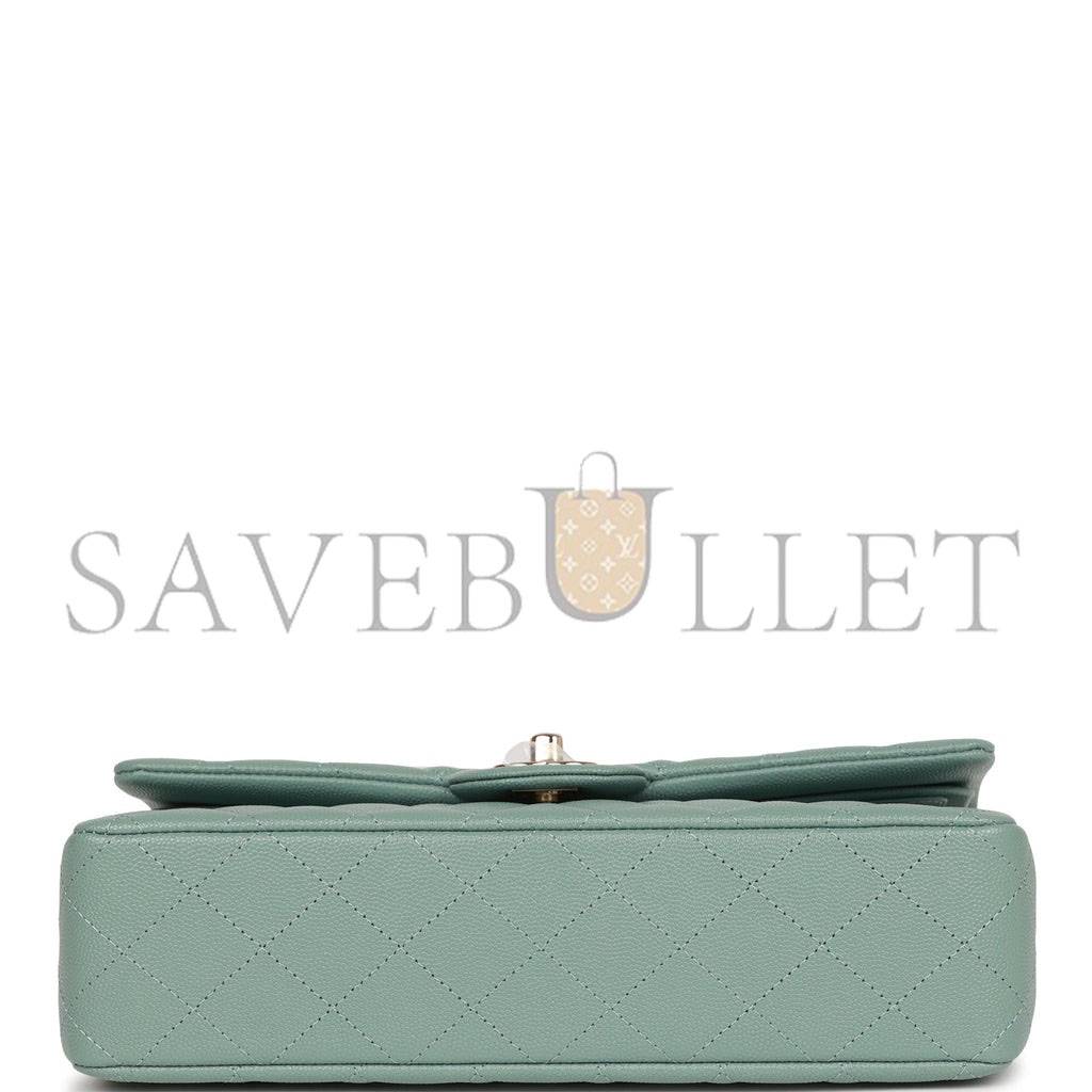 CHANEL MEDIUM CLASSIC DOUBLE FLAP BAG GREEN CAVIAR LIGHT GOLD HARDWARE (25*15*7cm) CHANEL MEDIUM CLASSIC DOUBLE FLAP BAG GREEN CAVIAR LIGHT GOLD HARDWARE (25*15*7cm)