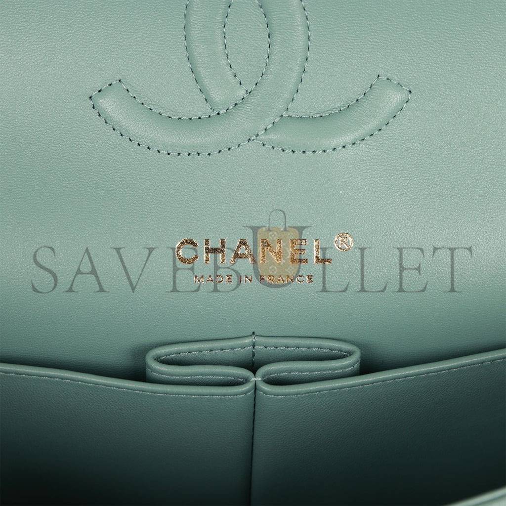 CHANEL MEDIUM CLASSIC DOUBLE FLAP BAG GREEN CAVIAR LIGHT GOLD HARDWARE (25*15*7cm) CHANEL MEDIUM CLASSIC DOUBLE FLAP BAG GREEN CAVIAR LIGHT GOLD HARDWARE (25*15*7cm)