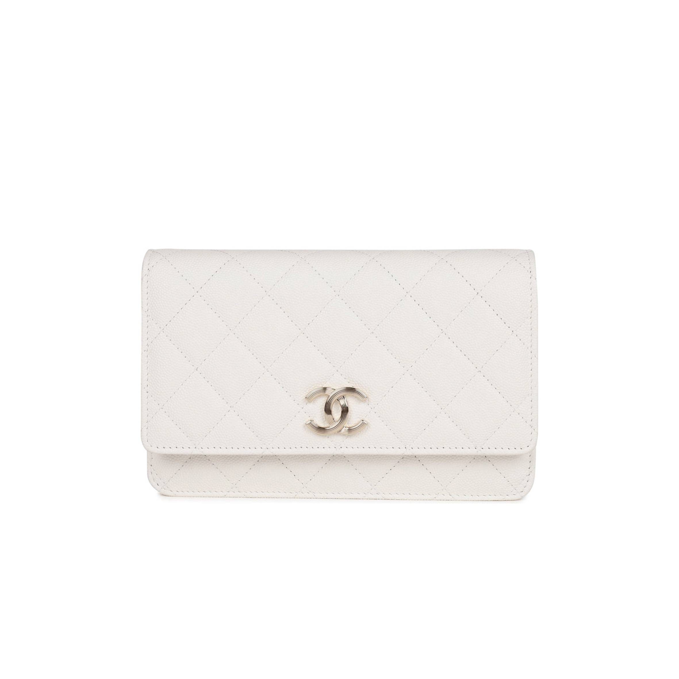 CHANEL WALLET ON CHAIN WOC WHITE CAVIAR LIGHT GOLD HARDWARE (19*12*4cm) CHANEL WALLET ON CHAIN WOC WHITE CAVIAR LIGHT GOLD HARDWARE (19*12*4cm)