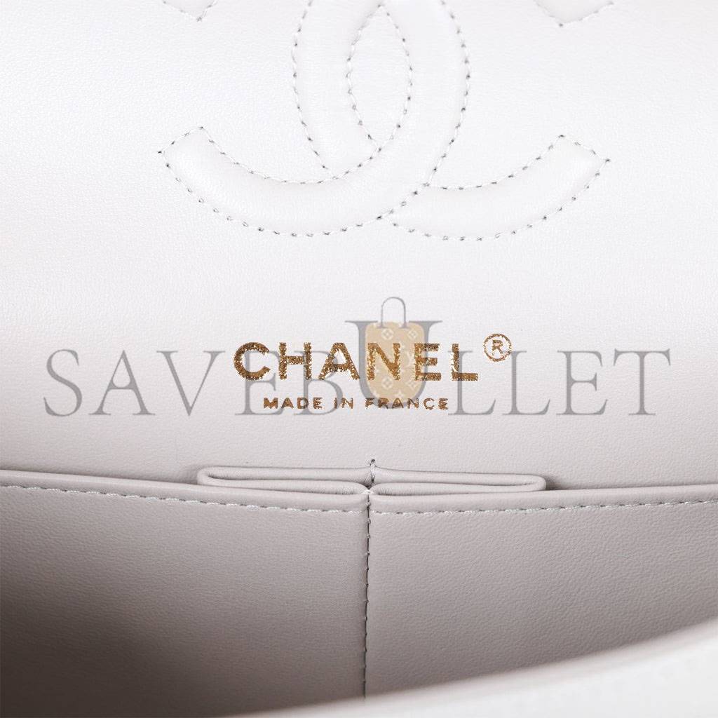 CHANEL SMALL CLASSIC DOUBLE FLAP GREY CAVIAR LIGHT GOLD HARDWARE (23*13*6cm) CHANEL SMALL CLASSIC DOUBLE FLAP GREY CAVIAR LIGHT GOLD HARDWARE (23*13*6cm)