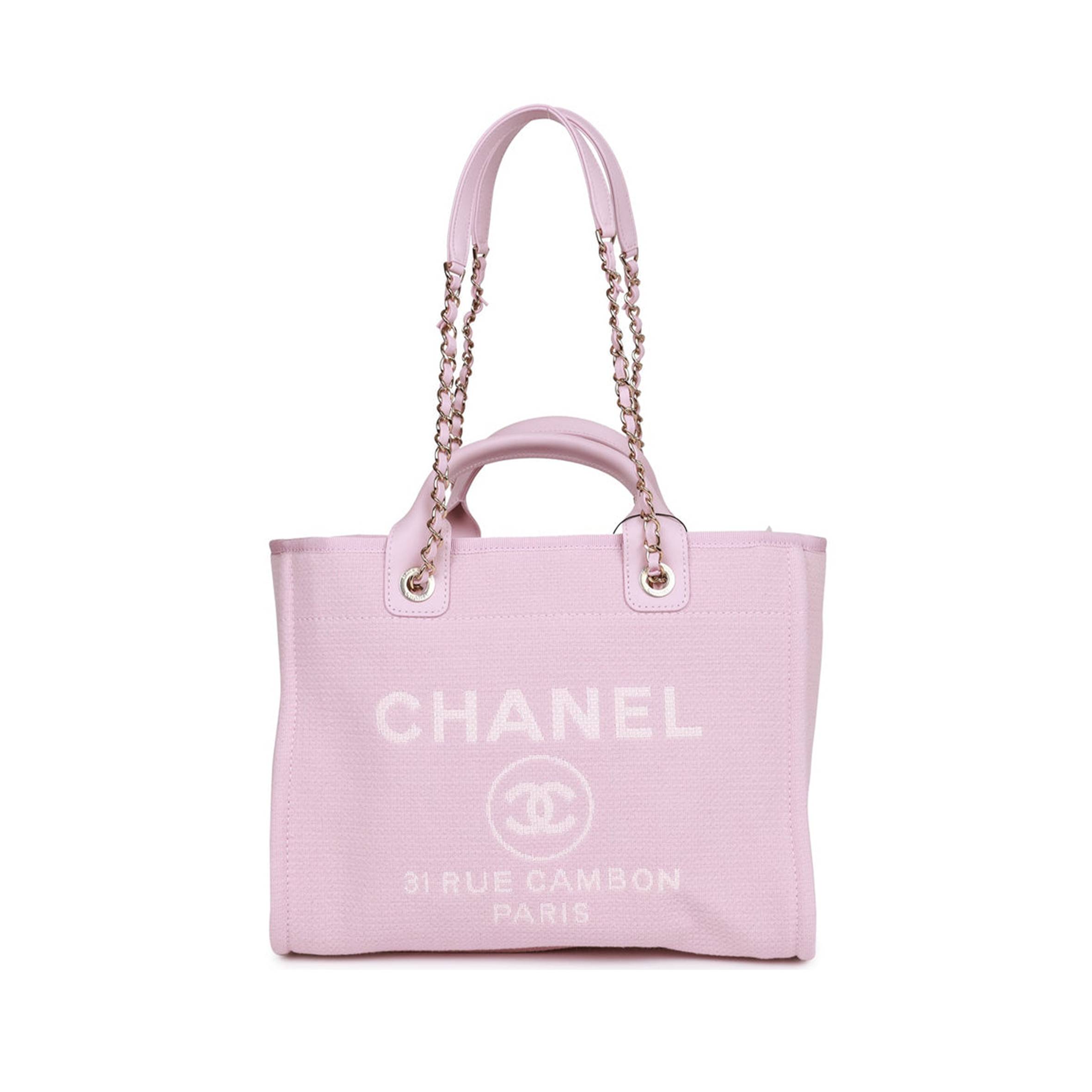 CHANEL SMALL DEAUVILLE SHOPPING BAG PINK BOUCLE LIGHT GOLD HARDWARE (34*27*15cm) CHANEL SMALL DEAUVILLE SHOPPING BAG PINK BOUCLE LIGHT GOLD HARDWARE (34*27*15cm)