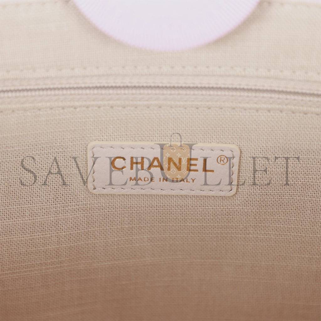 CHANEL SMALL DEAUVILLE SHOPPING BAG PINK BOUCLE LIGHT GOLD HARDWARE (34*27*15cm) CHANEL SMALL DEAUVILLE SHOPPING BAG PINK BOUCLE LIGHT GOLD HARDWARE (34*27*15cm)