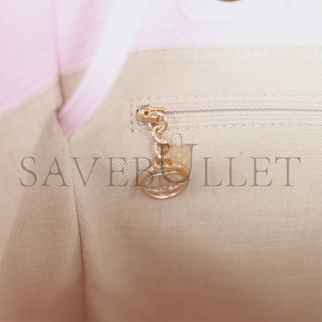 CHANEL SMALL DEAUVILLE SHOPPING BAG PINK BOUCLE LIGHT GOLD HARDWARE (34*27*15cm) CHANEL SMALL DEAUVILLE SHOPPING BAG PINK BOUCLE LIGHT GOLD HARDWARE (34*27*15cm)