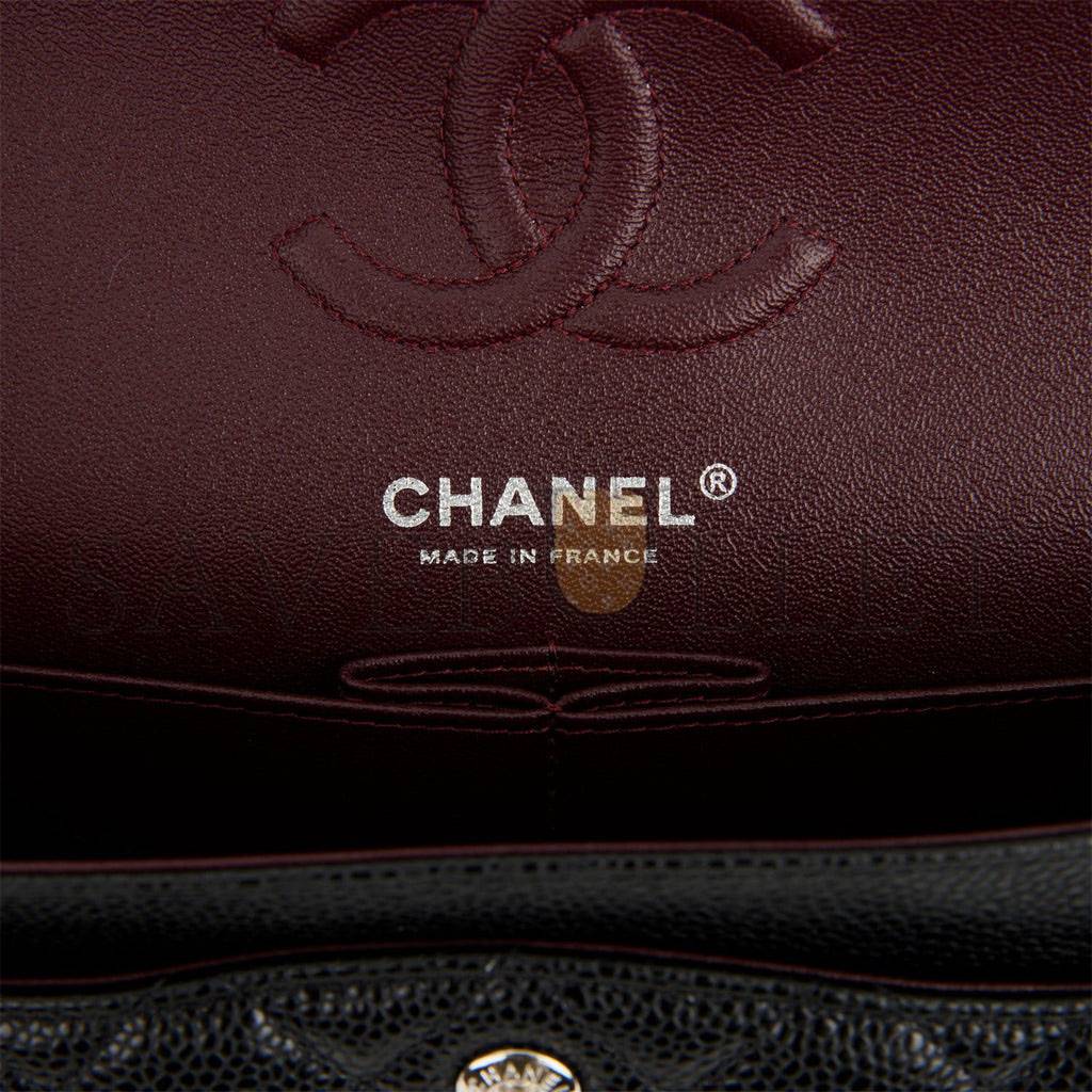 CHANEL SMALL CLASSIC DOUBLE FLAP BLACK CAVIAR SILVER HARDWARE (23*13*6cm) CHANEL SMALL CLASSIC DOUBLE FLAP BLACK CAVIAR SILVER HARDWARE (23*13*6cm)
